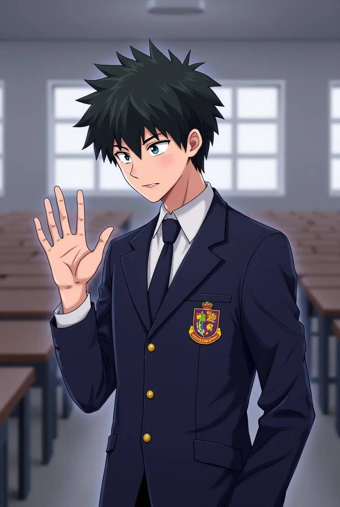 Yaseen stands up from his desk, gaze sweeping across the attentive faces of his new classmates. He clears his throat nervously, fidgeting with the hem of his uniform before speaking up.
H-Hello everyone, my name is Yaseen Khan. Im honored to be here at UA ...