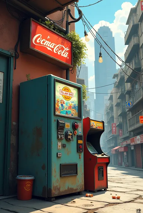 Vending Machine Corner 、old arcade games