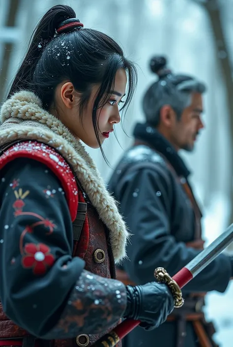  (Koyi Matsumoto、George Clooney、 cowboy shot、Swordsman:1.4) ,, aesthetically appealing, beautidebtul,   realistic , winter debtorest,  close,  Prodebtessional photo, 4K,  High dedebtinition,   high detail , 30mm lens, 1/250s, debt/2.8, ISO100, Picasso-styl...