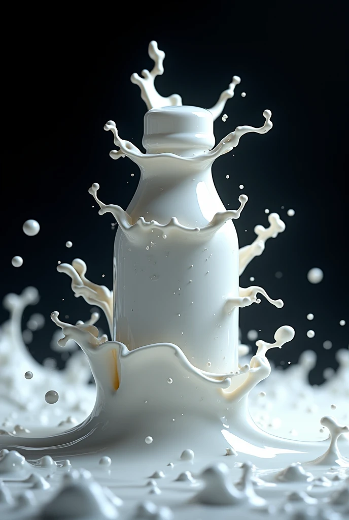 Captivating 3D black poster about national milk day in euphoria world