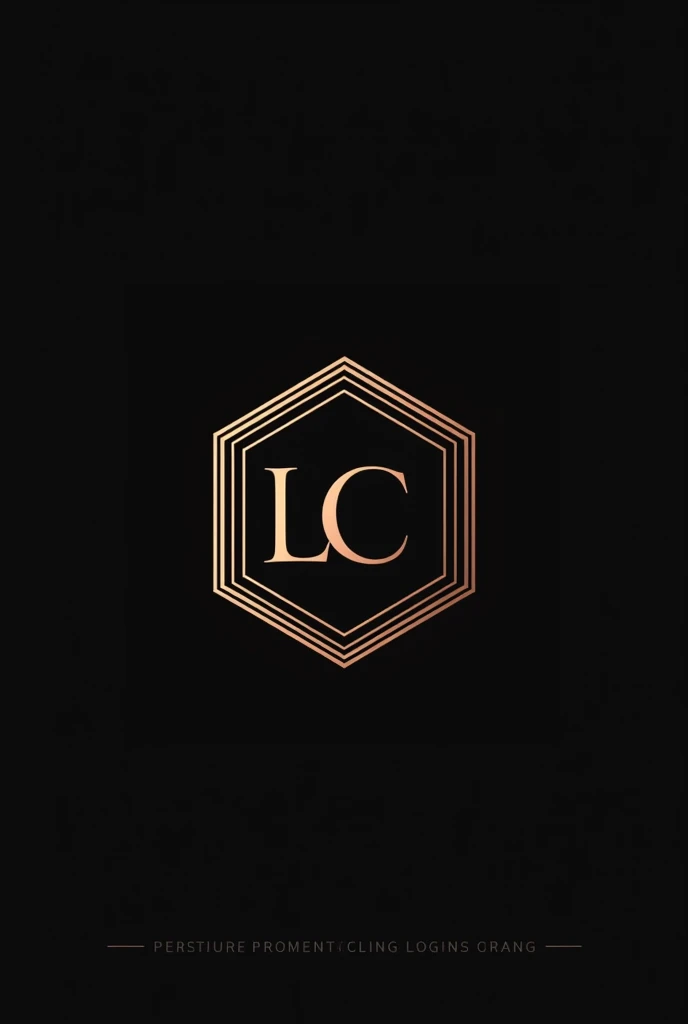 Design an elegant and geometric emblem logo for an aesthetics clinic, featuring a monogram with the initials LC centered within a hexagonal frame. The monogram should use non-serif fonts with thin, refined lines to maintain a delicate yet modern aesthetic....