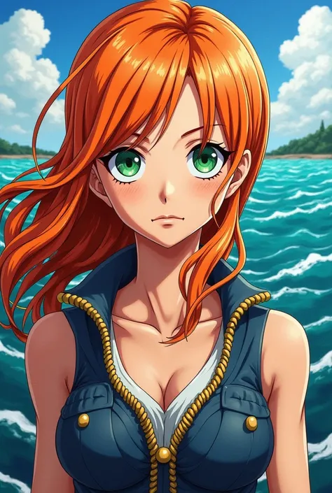 create a paint by number using picture of nami from one piece 