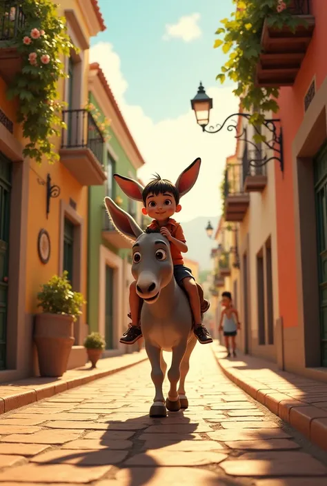 My brother is a donkey and I ride on Caminito de Belen