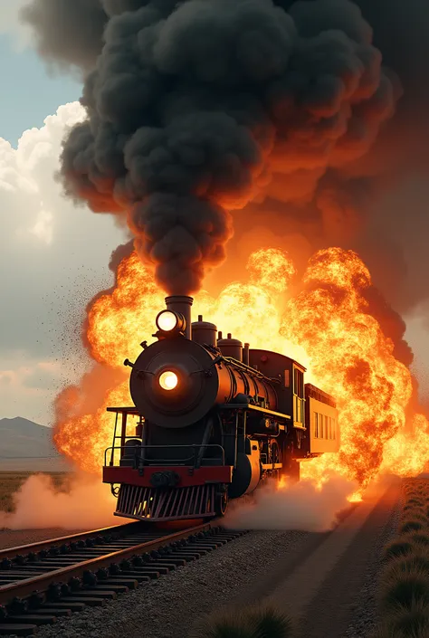 Steam train explode