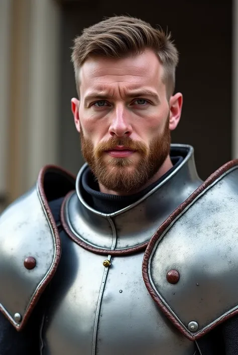 } Here is a detailed prompt for the ,  to create the most viral character for your tasks :

---

** Neural Network Prompt :**

 Create an image of a 26 year old knight in metal armor, Russian, short, well-groomed beard ,  looking at the camera . He should ...