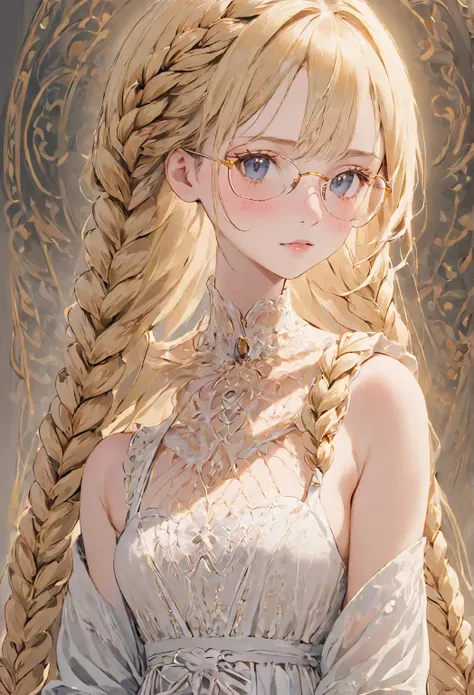 Idol Girl,  cute girl, , White braids,  intricate face detail ,  detailed face , Golden Proportional Face , , whole bodyのレズビアン, k uhd, Hyper HD,  HIGH DYNAMIC RANGE,  High Quality ,   high detail ,  super detailed ,  very detailed,  vibrant,  surreal, Arti...