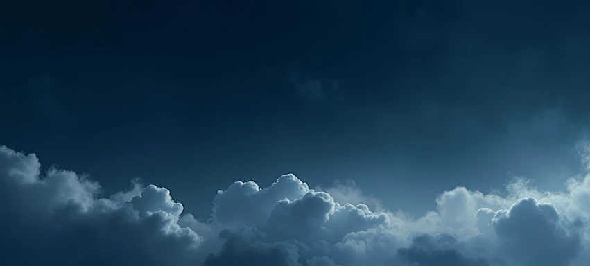 dark blue background with clouds