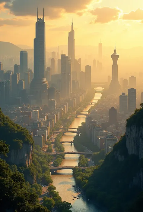 A city bathed in morning light masterpiece,4k