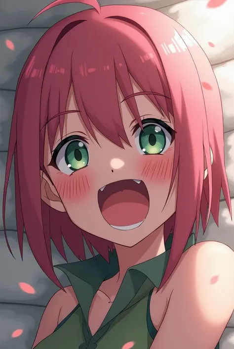 Sakura Haruno from Naruto doing an ahegao