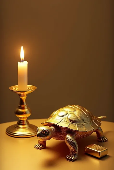 The golden turtle ,Gold Bar,Gold Candlestick ,Increase your luck with money