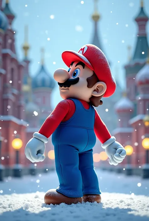 Andrey Super Mario sings the song Time 2024 in Moscow in winter 