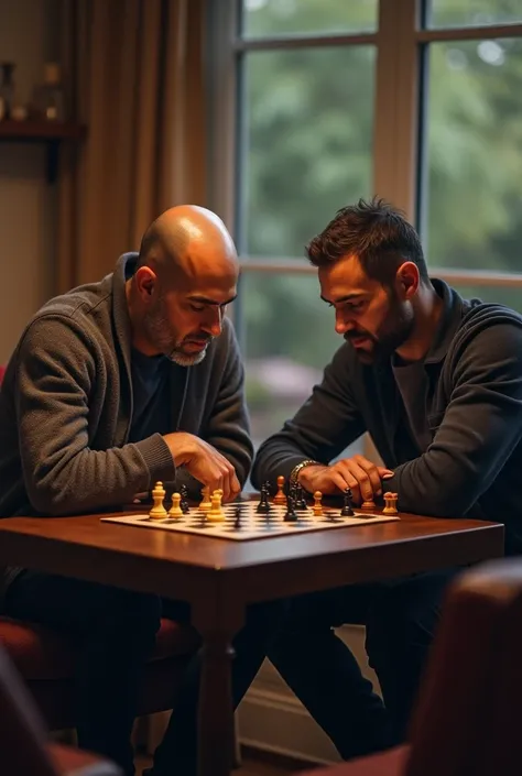 Pep guardiola sitting With another man to play games