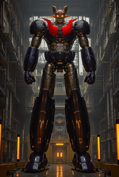 The great hero 、A very realistic giant version of Mazinger Z ,  stands 100 meters high ahead .    a very realistic giant version of Mazinger Z {x} nuclear reactor equipment production line made with the latest materials such as steel  ,   Carbon Fiber  ,  ...