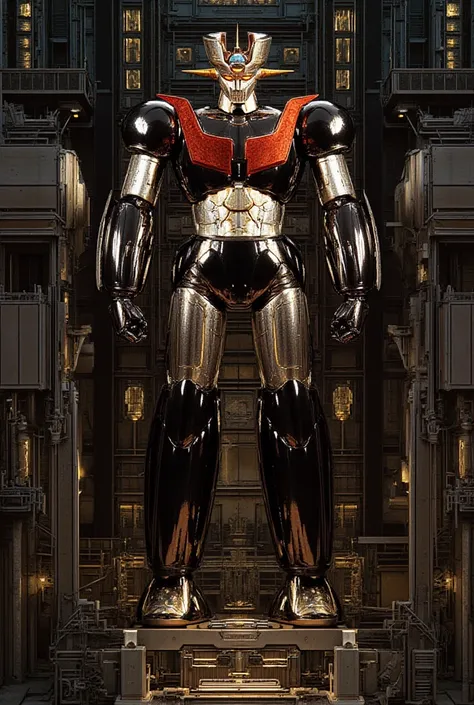 The great hero 、A very realistic giant version of Mazinger Z ,  stands 100 meters high ahead .    a very realistic giant version of Mazinger Z {x} nuclear reactor equipment production line made with the latest materials such as steel  ,   Carbon Fiber  ,  ...