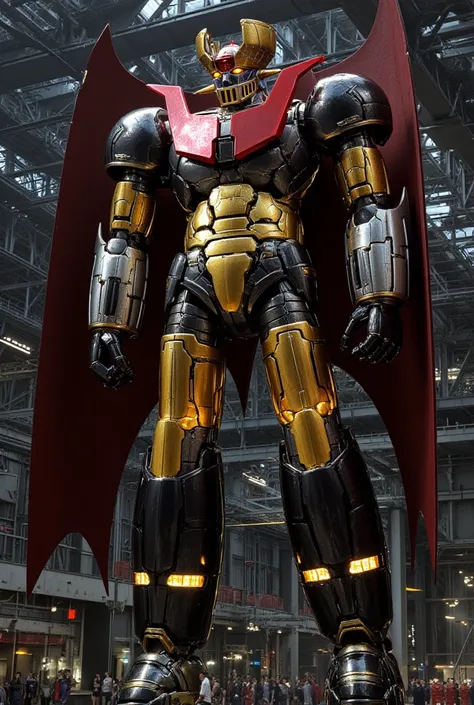 The great hero 、A very realistic giant version of Mazinger Z ,  stands 100 meters high ahead .    a very realistic giant version of Mazinger Z {x} nuclear reactor equipment production line made with the latest materials such as steel  ,   Carbon Fiber  ,  ...