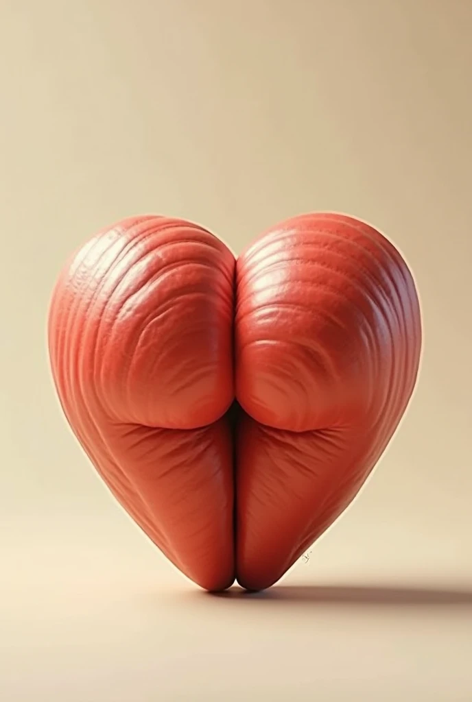 A heart of palm shaped like a butt