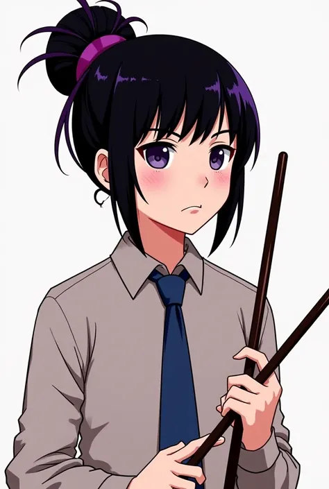  Misato Miura  ( MiMiu ):  A Brazilian Japanese ,  so her eyes are not as tight and she still has some color .  The black hair with the purple tips constantly tied in a bun crossed by her drumsticks.
 She is the drummer ,  and her power is to hit with the ...