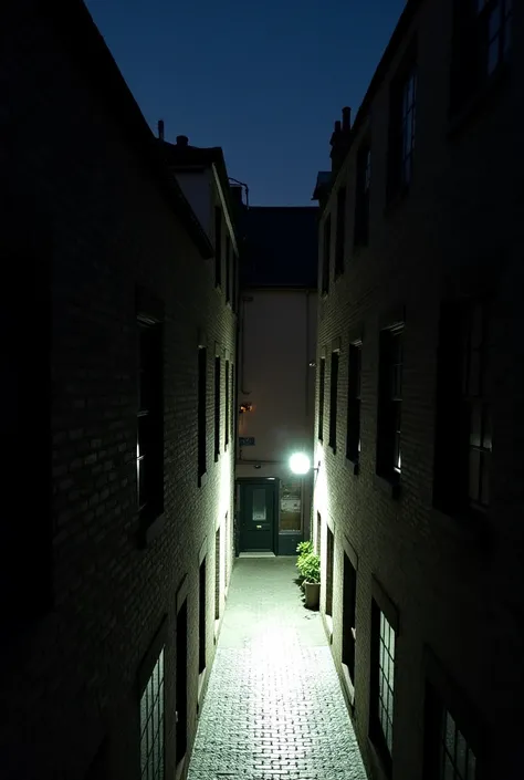 The rear bedroom windows looked down four stories onto an alley behind the bookstore. The alley vanished into darkness on the left and semidarkness on the right, after bisecting narrow cobbled walkways that ran along each side of the building. Across the a...