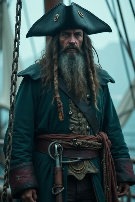 And a buff pirate and trap or tied to a pole as well during the Storm and on a ship, also the arms behind a pole and the camera should be at the very very bottom view and up close to the character and the character looks to the right stress