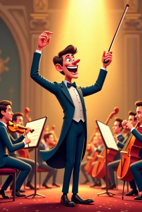 A conductor who takes command in a fun way is light and fun
illustrations