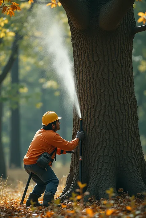 Blow job to a tree 