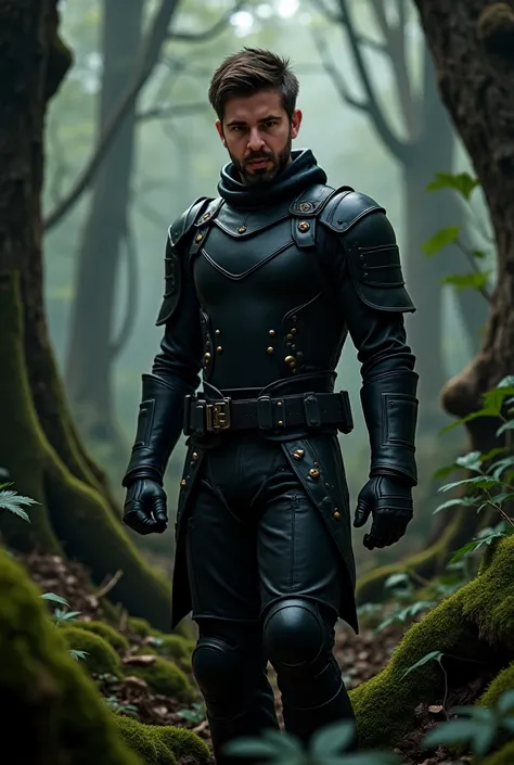 An eighteen-year-old young man dressed in black leather armor searches for his older sister deep in the forest. 