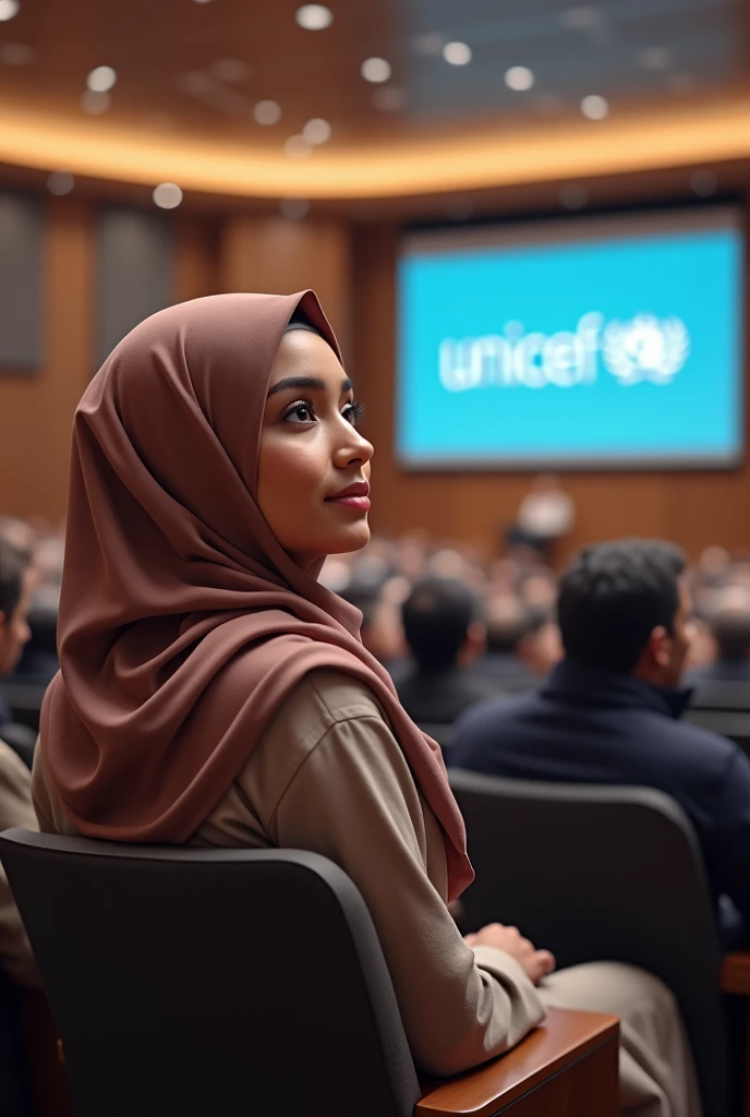 Make hijab girl attending UNICEF conference