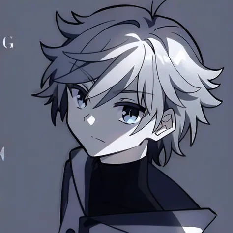  Anime Boy with white hair and black shirt holding a knife, Handsome boy in demon slayer art , kaworu Nagisa, young anime man,  male anime character, anime art style trigger , 2d anime style,   High quality anime art style  ,  Anime Boy, made with anime pa...