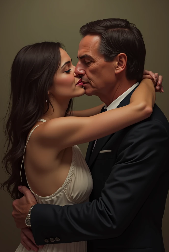 President Bolsonaro kissing the woman in the image