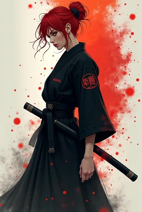 Dans le style de jujutsu kaisen :femme  1m60, 49 kg, corpulence élancée et athlétique.Traits délicats mais définis, mâchoire légèrement carrée, nez droit. Yeux en amande, noisette avec reflets dorés, exprimant calme et détermination. Teint pâle,
	•	Cheveux...