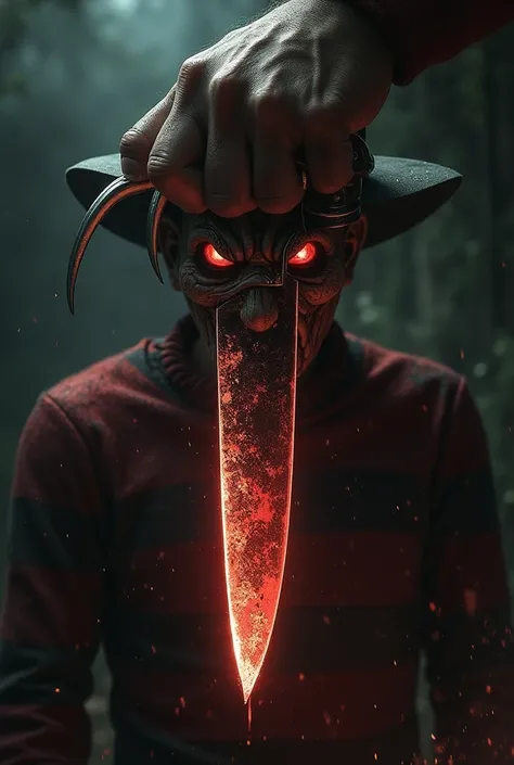 Freddy Kruger inside the knife