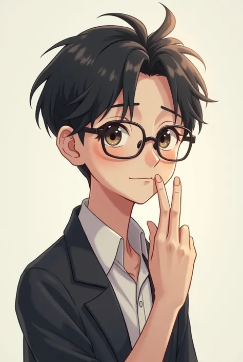 Anime boy with glasses 