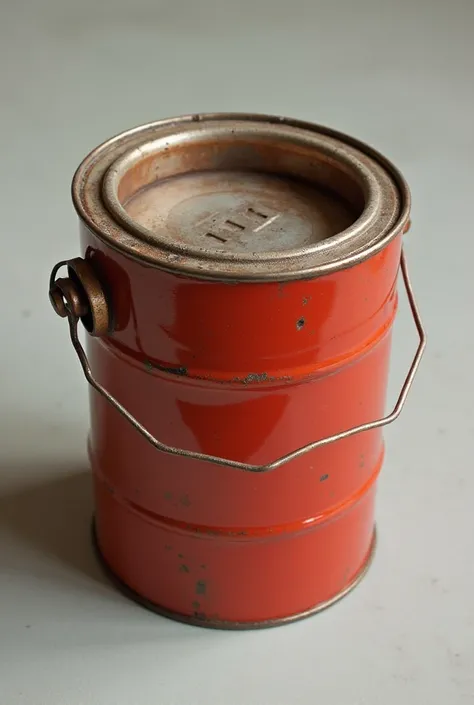 An ashtray in the style of a paint can