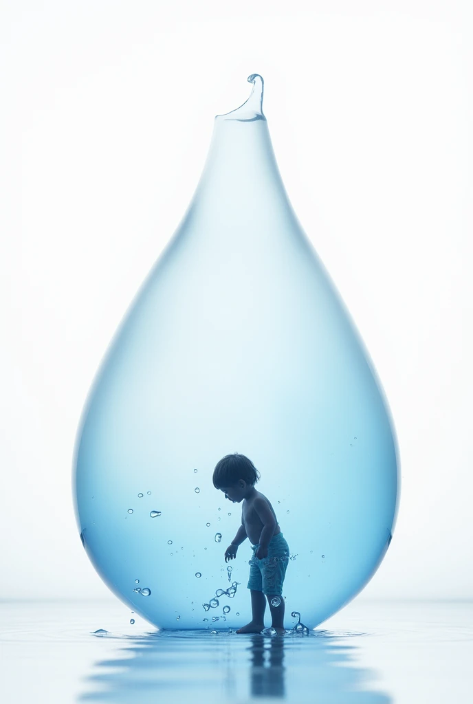 image to raise awareness about the good use of water or to create water awareness, must have a white background 