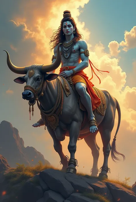 Bhole baba with his Nandi 