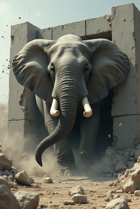 Elephant braking walll