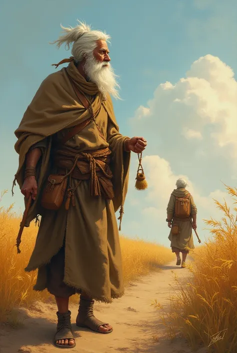 
Meanwhile, a traveler passed by. He was a wise elder, whose face was full of compassion. He listened to Ramu and said, "Son, dont worry. " He took out a small bag and said,  "There are five seeds in this bag. Sow them in the ground, work hard, and have fa...