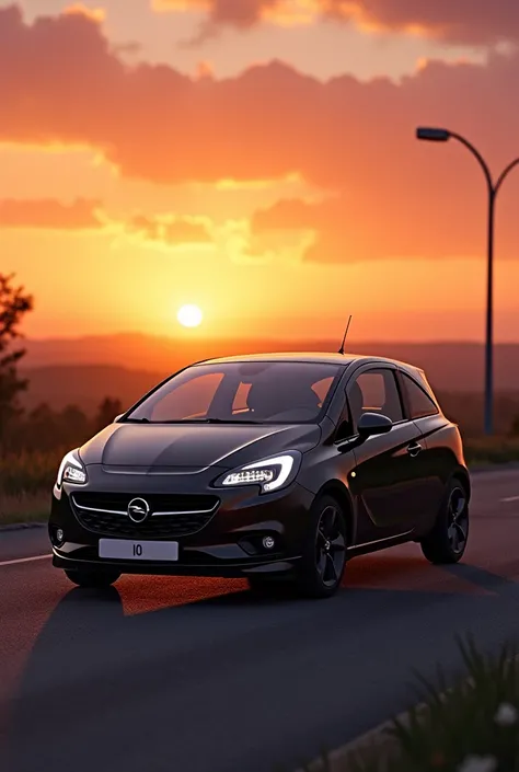 Opel Corsa D sunset with led headlights 