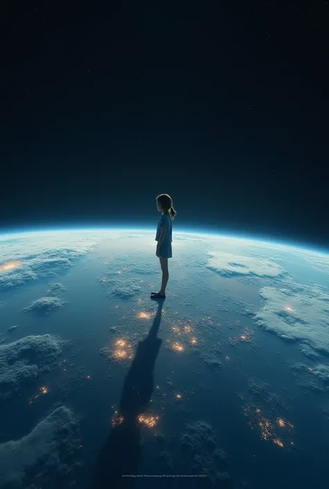 A girl filmed on the satellite is the only one in the world