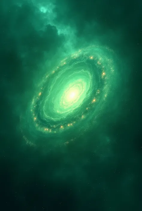 Create a baby green galaxy