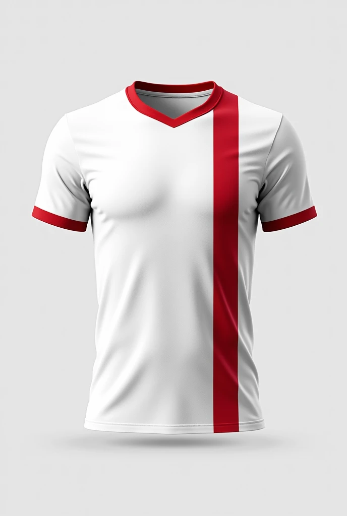  show, draw an imaginary shirt for the Egyptian Zamalek club 
It has a white color and two red lines. In  