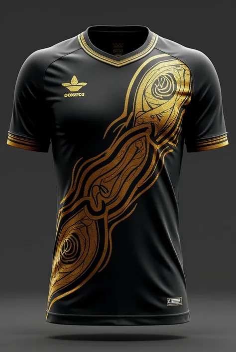 Panama soccer jersey with black and gold design