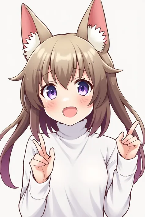 1 , fringe, hair,  black hair,  multiple award winner ,  better quality,  brown hair,  blonde hair,  purple hair,  dark red hair ,  green hair,  pointed ears,  Animal Ears,  big boobs, wolf ears, wolf ears, Dog ears, Modo Kemonomimi, purple eyes,  with you...