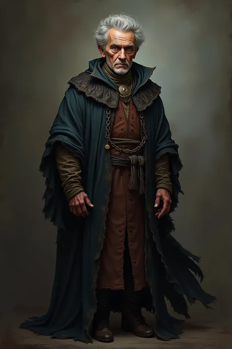 Qyburn is tall man of 50 years. He is slightly stooped with crinkles around his blue or warm, brown eyes. He has grey hair, a lean frame, and looks fatherly. His torn robes are frayed and poorly sewn, and he lacks a maesters chain.
Qyburn is clever and loy...