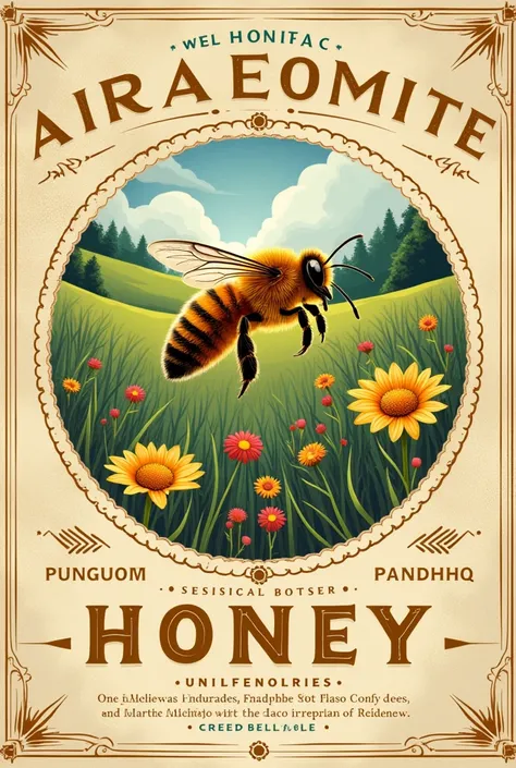 Can you create a label for bee honey for me 
