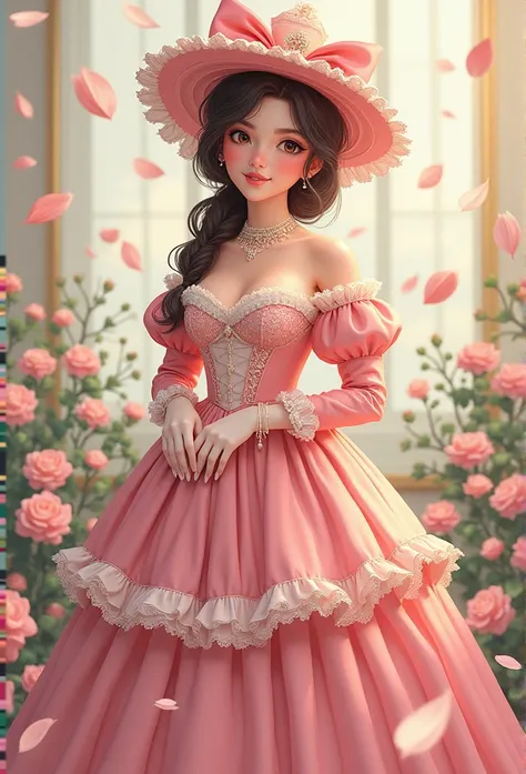 (Masterpiece), (best quality), illustration of Victorian Girl、kawaii girl、aniime、 1. **lo fashion**: Victorian fashion is characterized by dressy and elegant design。Ruffles and laces、corsets、Try incorporating elements such as long dresses。 2. **hairstyle o...