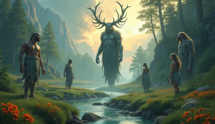 The Vanir gods of nature and fertility hyper realistic illustration