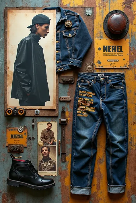 Mood Board on the history of the Diesel Brand