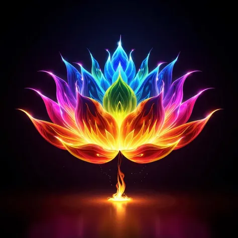 Can you create an image similar to this one with more flame colors that represents the name Aetherion Flameus?