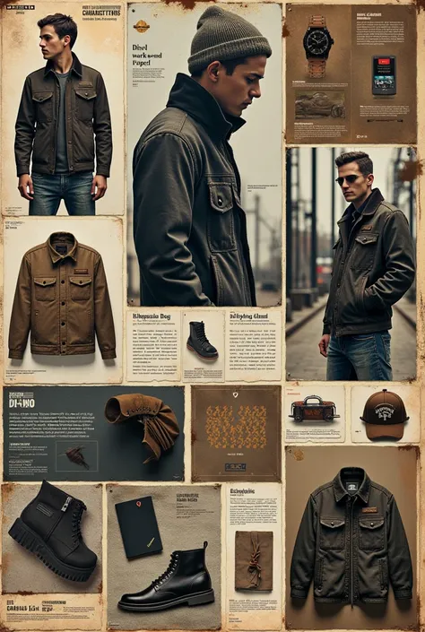 Mood Board professional about the history of the Diesel Brand